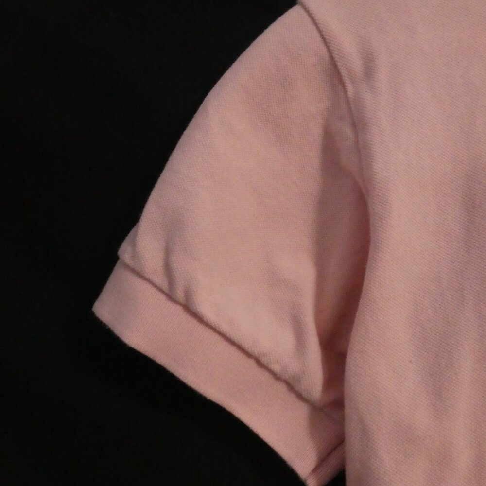 Lacoste Light Pink Polo Shirt with Green Croc Logo - Picture 3 of 13